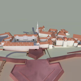 3D model of the Vienna Hofburg.