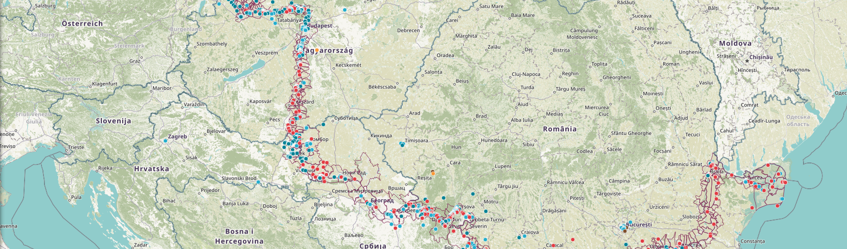 Map of the DANUrB application