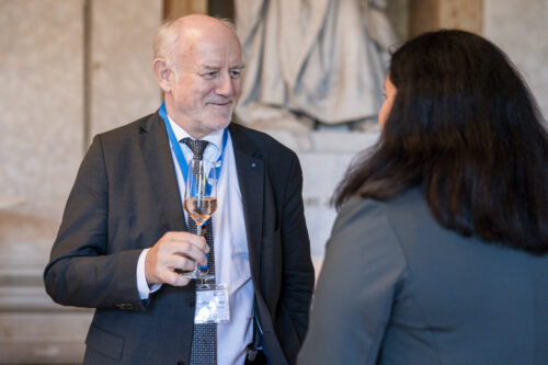 Participants chatting after opening ceremony