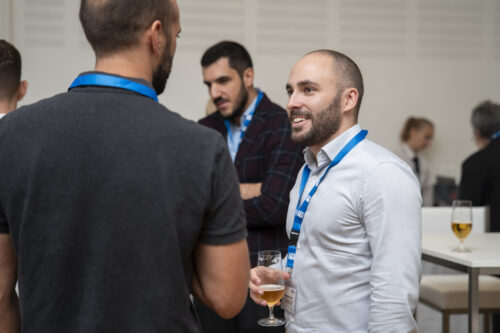 Participants chatting after opening ceremony