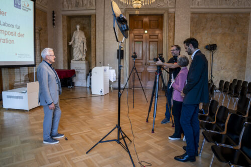 Gerald Schweighofer giving an interview