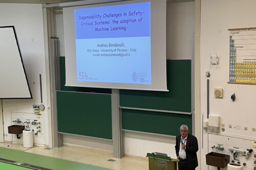 Keynote speaker Prof. Bondavalli presents his work