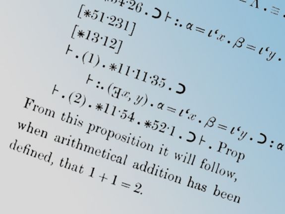 1+1=2. Ein berühmter formallogischer Beweis von Bertrand Russell