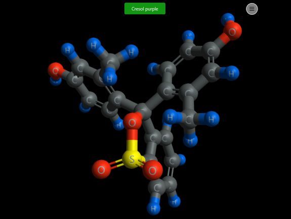Cresol purple - Waltzing Atoms stellt viele unterschiedliche Moleküle übersichtlich dar. Cresol purple - Waltzing Atoms stellt viele unterschiedliche Moleküle übersichtlich dar.