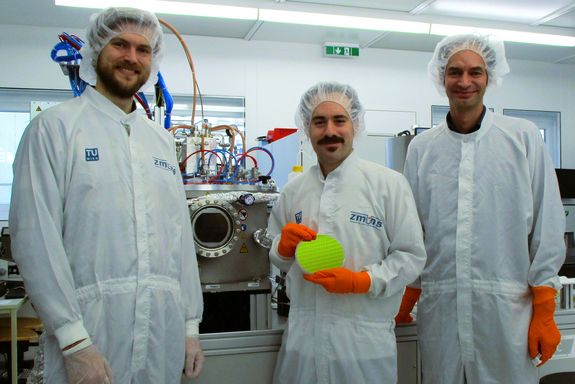 three people in the lab
