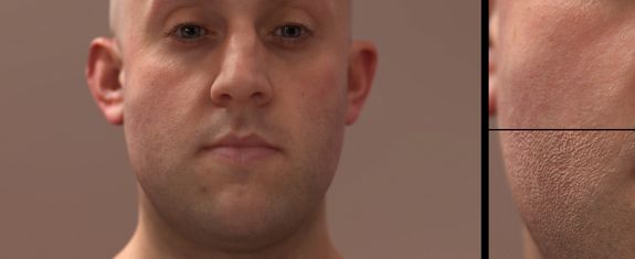 links: die neue Methode; rechts oben: mit Subsurface Scattering; rechts unten: ohne Subsurface Scattering