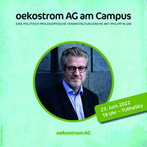 Cover Einladung mit Portrait Philipp Blom