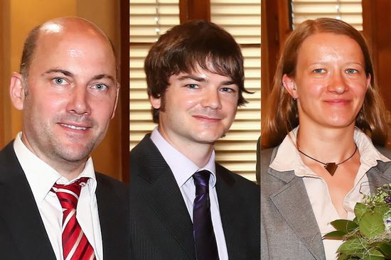 Werner Weissel, Herbert Gerstl, Nicole Jankowski (v.l.n.r) Foto: Fahrzeugverband Jubiläumsstiftung