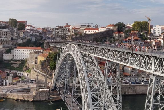 Blick auf die Brücke in der Stadt