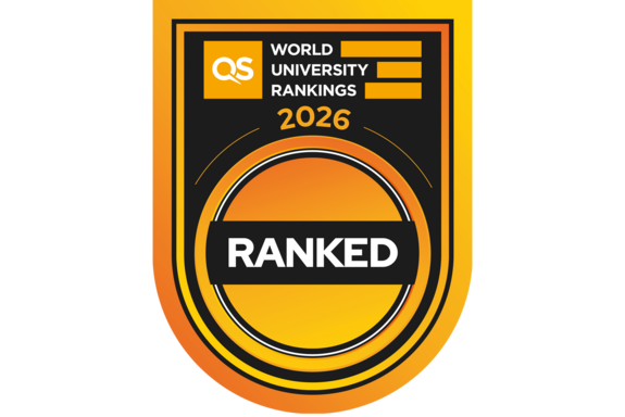 Abzeichen des QS World University Rankings 2025 - mit dem Hinweis "Ranked"