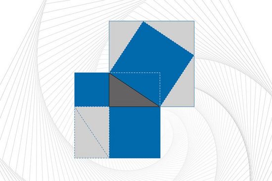 TUForMath Logo aus grauen und blauen geometrischen Körpern.