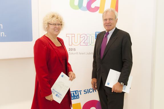 Rektorin Sabine Seidler, Universitätsratsvorsitzender Veit Sorger