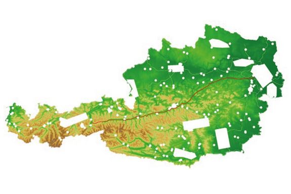 Planned route through Austria