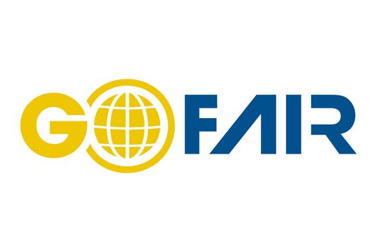 GO FAIR logo: yellow "GO" with a globe symbol in the O, blue FAIR, with the I being part of the R as well and the horizontal bar of the A missing.