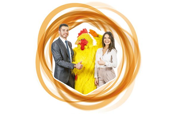 Junge und glückliche Menschen.