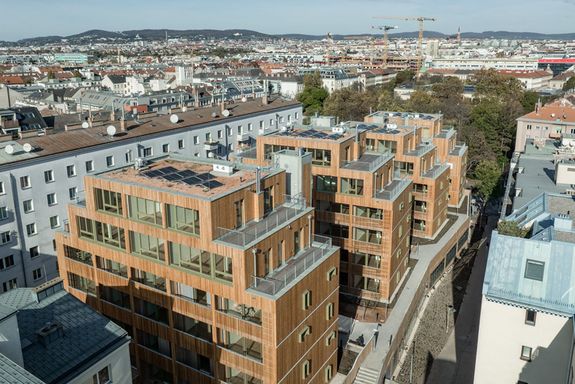 Urban timber construction, Tivoligasse Vienna.