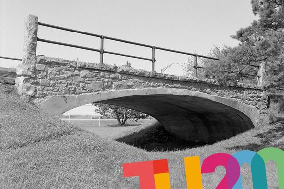 Eine Melan-Brücke in Iowa, USA, 1893 gebaut Eine Melan-Brücke in Iowa, USA, 1893 gebaut