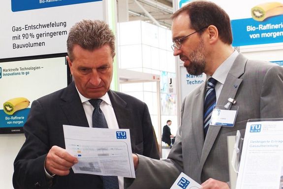Peter Heimerl mit EU-Kommissar Oettinger