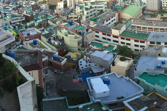 Der Stadtteil Choryan-Dong in Busan, Südkorea