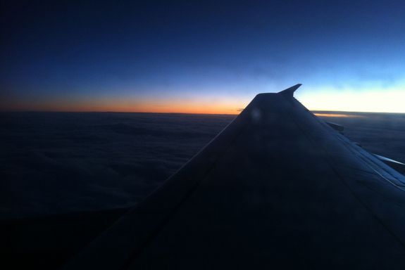 Blick aus dem Flugzeug