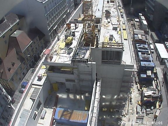 Neubau Lehartrakt (Bild der Webcam, 26.5.2009)
