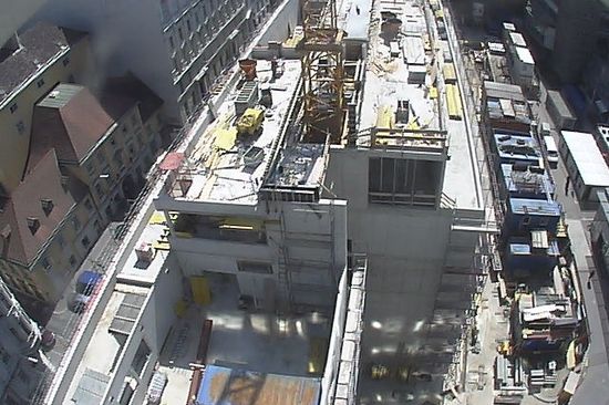 Neubau Lehartrakt (Bild der Webcam, 26.5.2009)