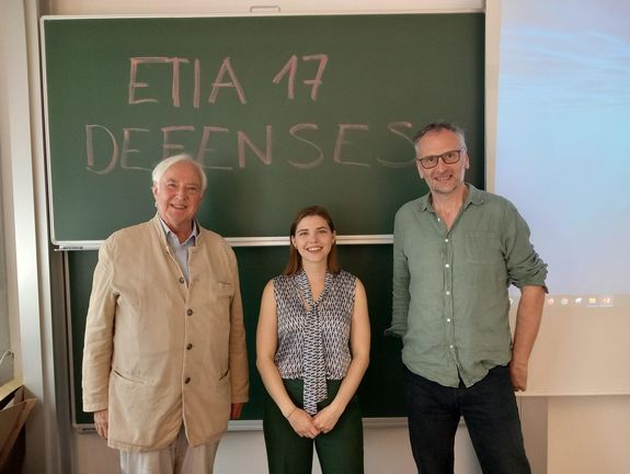 Emilia Pilss with Hans Fellner and Academic Director Hans Puxbaum