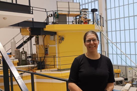 scientist in the reactor hall
