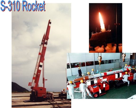 Abb. 1: Rakete mit der Mutter-, und Tochtersatelliten und die Roboter ins All transportiert werden.