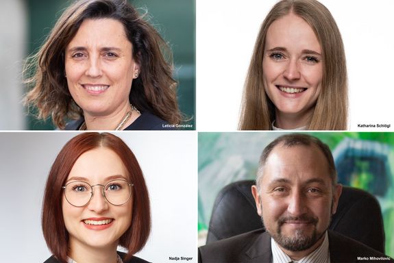 Collage mit Portraits von 3 Frauen und einem Mann