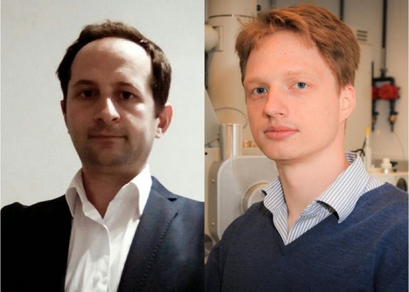 First author Kenan Elibol (left), and project leader Bernhard C. Bayer (right)