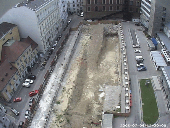 Bild der Webcam auf die Baustelle "Lehartrakt".