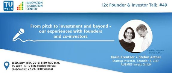 Sujet zum Founder & Investor Talk #49 mit einem Foto von Kreutzer und Artner.