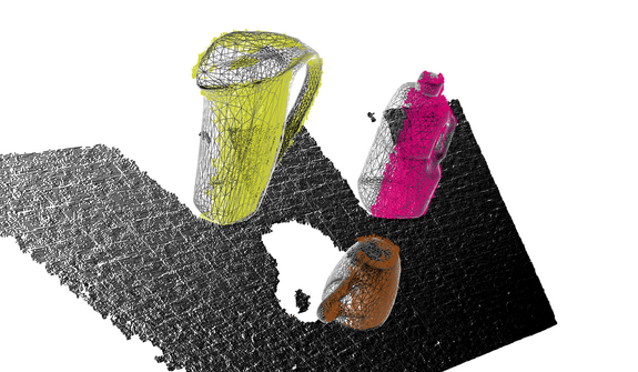 So sehen Computer die Welt: In einer dreidimensionalen Wolke aus Punkten werden einzelne Objekte erkannt.