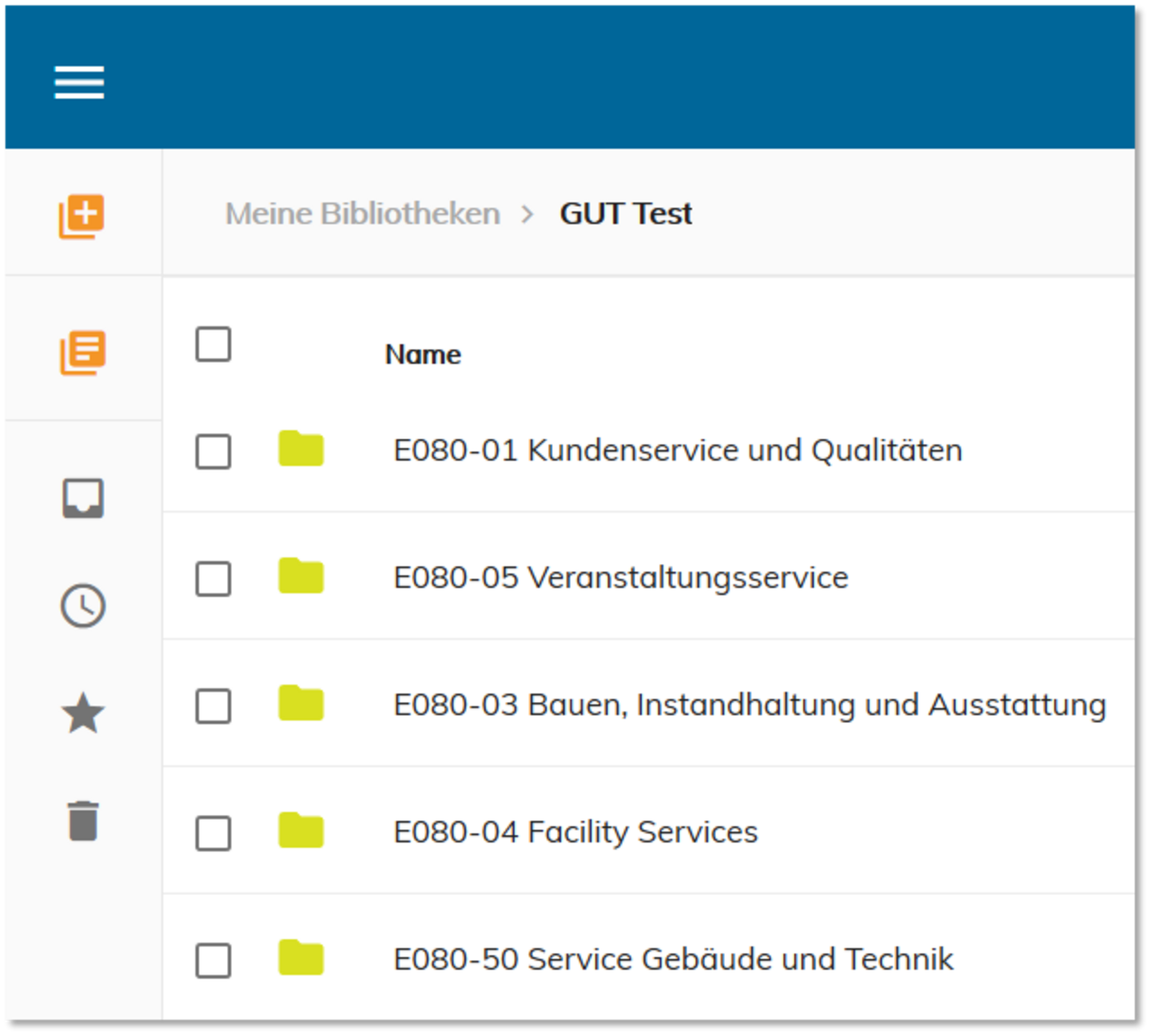 Screenshot GUT DMS shows folder structure