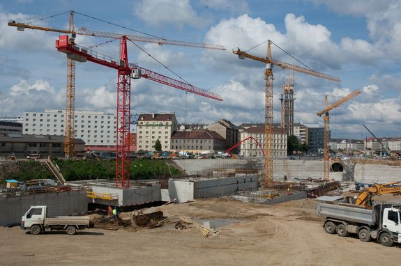 Bauarbeiten am Wiener Hauptbahnhof (Copyright ÖBB)