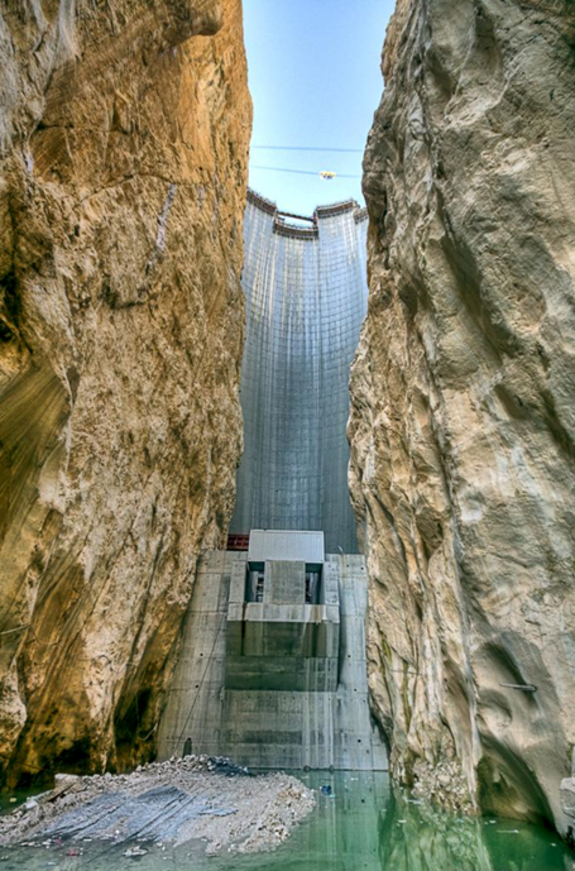 Luftseitige Sperrenansicht