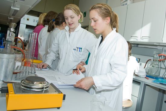 Students in the laboratory