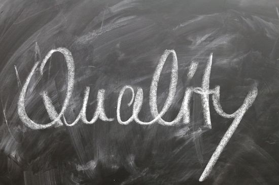 Decorative image: Quality lettering on blackboard