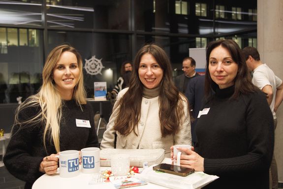 Guests drinking punch