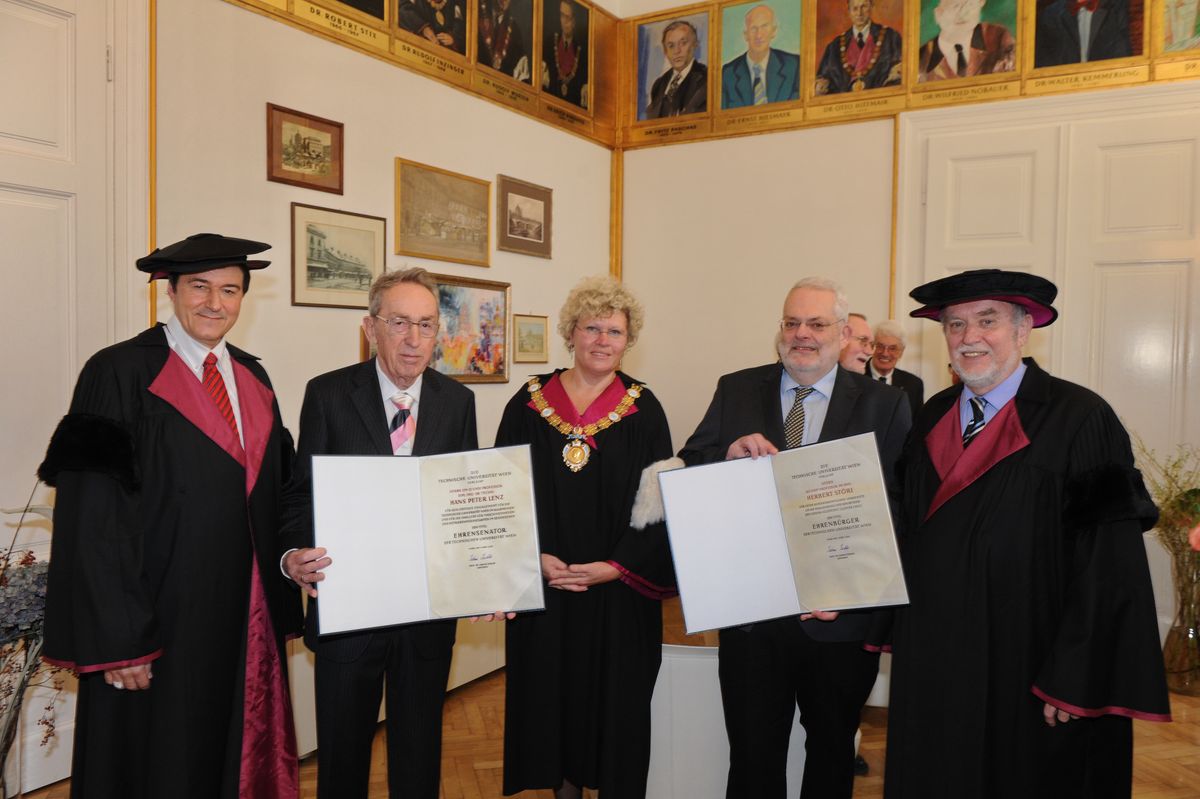 TU Wien ehrt Herbert Störi und HansPeter Lenz TU Wien