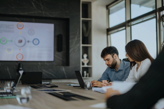 people working on a project