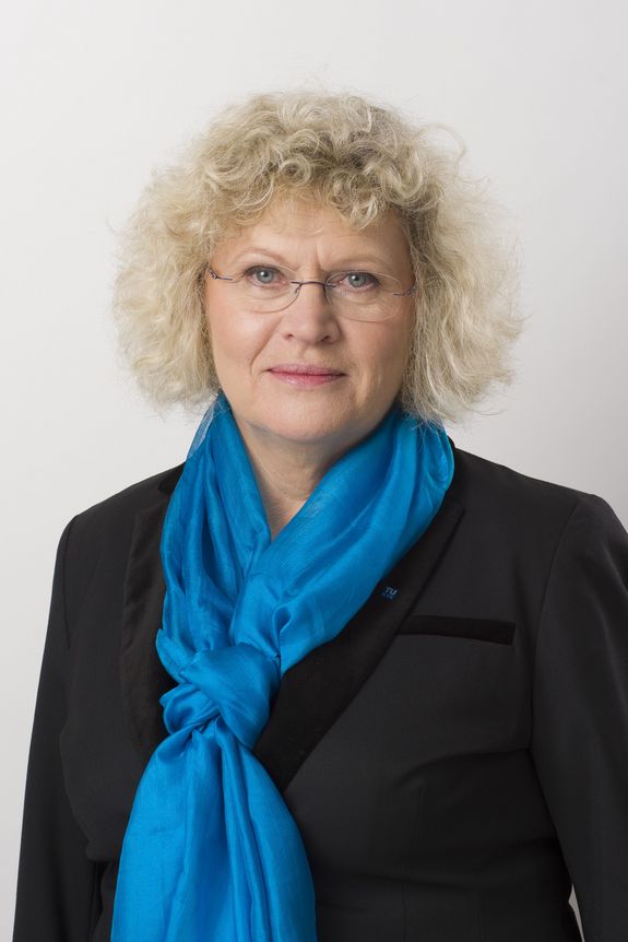 Sabine Seidler Portrait photo of headmistress on the white background