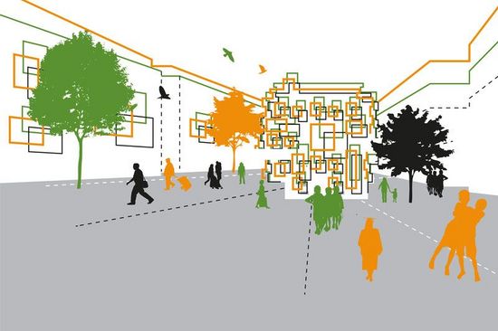 Plakative Abbildung von einem Haus von außen