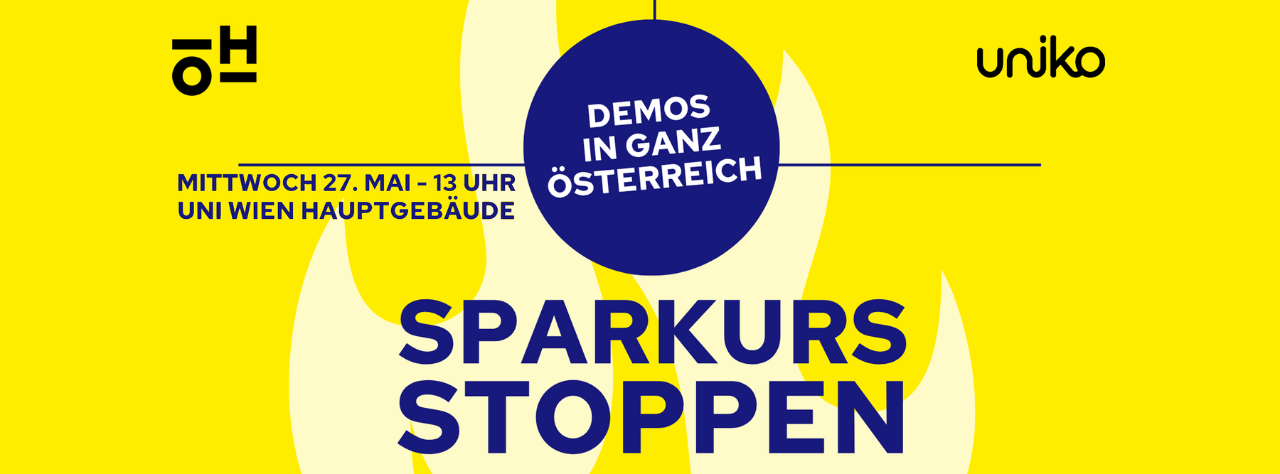 Demonstrationsaufruf für 27.5.2026, start 13.00 uhr vor der Universität Wien