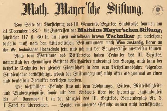 "Für dürftige und würdige Hörer": 12. – 17. Dezember 2011