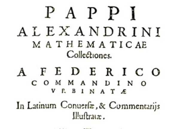 Die Collectiones von Pappus (Titelseite eines Drucks aus dem Jahr 1589)