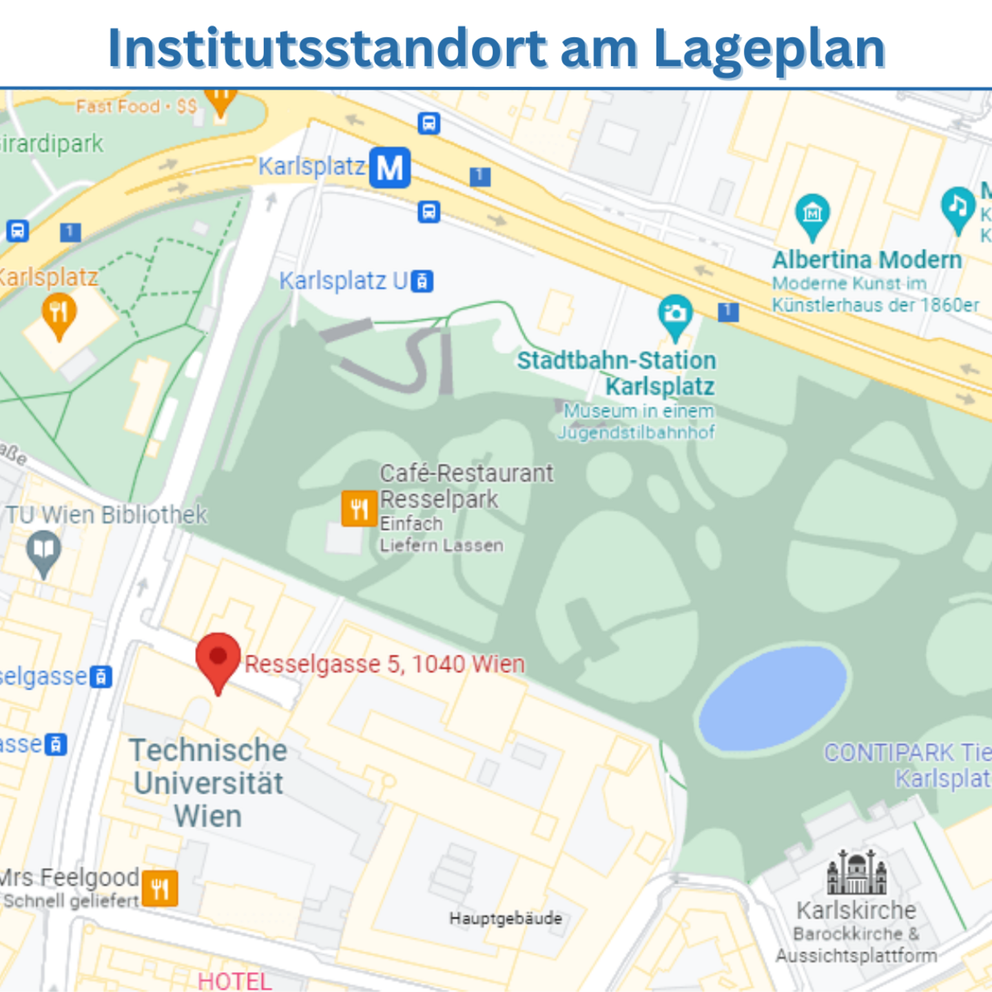 Standort des IFM Instituts der TU Wien