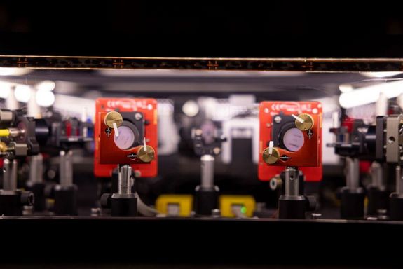 picture of the quantum music machine from the insde.