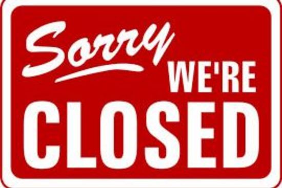 [Translate to English:] Text "Sorry, we are closed"
